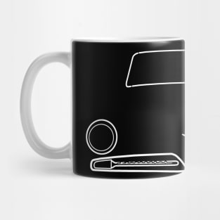 Studebaker Commander 1954 classic car white outline Mug